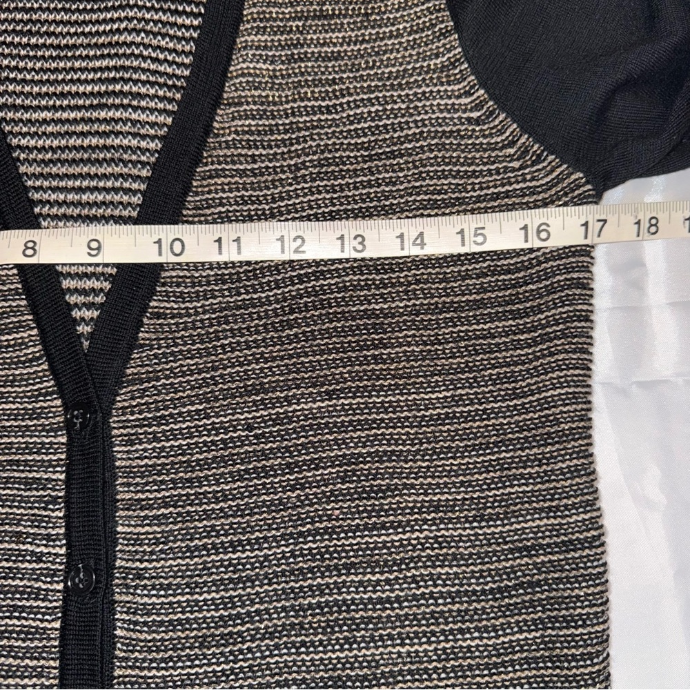 LOFT Black Gold Women's Lightweight V-Neck
Cardigan Sweater Chic Casual Classy - Picture 8 of 10